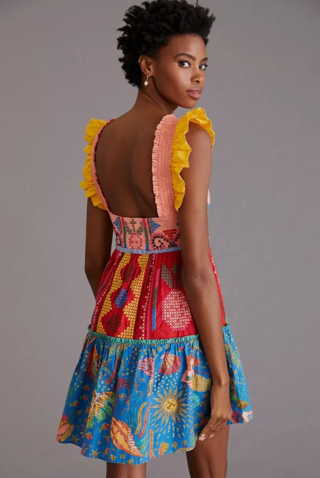 FARM RIO SHORT DRESS, SMALL