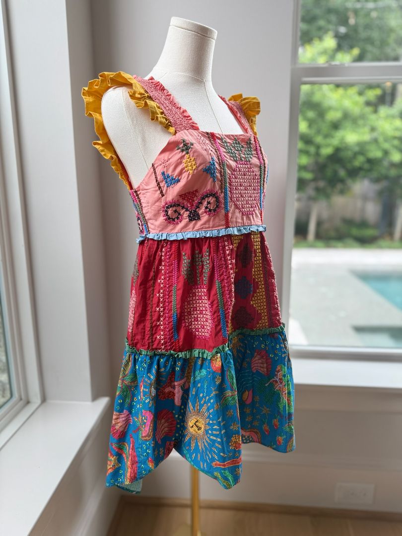 FARM RIO SHORT DRESS, SMALL