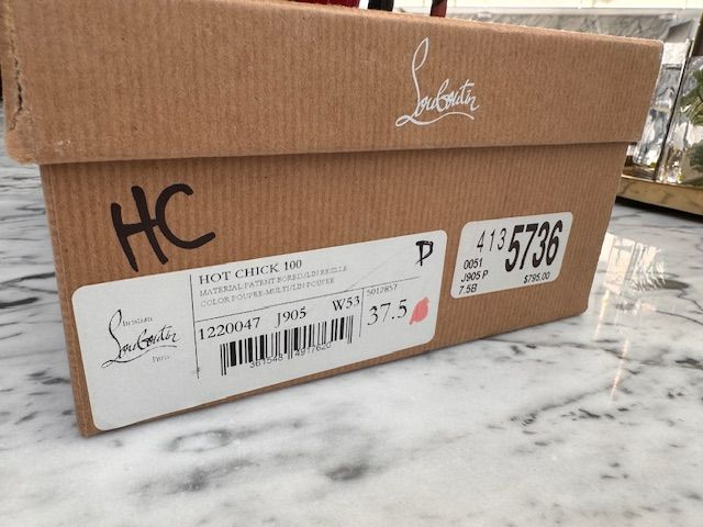 CHRISTIAN LOUBOUTIN DESIGNER HEELS, 37.5 (US 7/7.5)