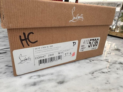 CHRISTIAN LOUBOUTIN DESIGNER HEELS, 37.5 (US 7/7.5)
