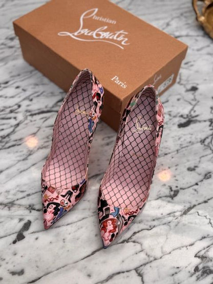 CHRISTIAN LOUBOUTIN DESIGNER HEELS, 37.5 (US 7/7.5)