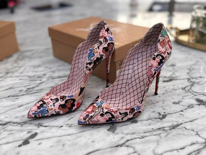 CHRISTIAN LOUBOUTIN DESIGNER HEELS, 37.5 (US 7/7.5)