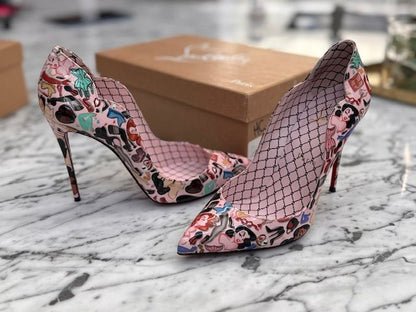 CHRISTIAN LOUBOUTIN DESIGNER HEELS, 37.5 (US 7/7.5)