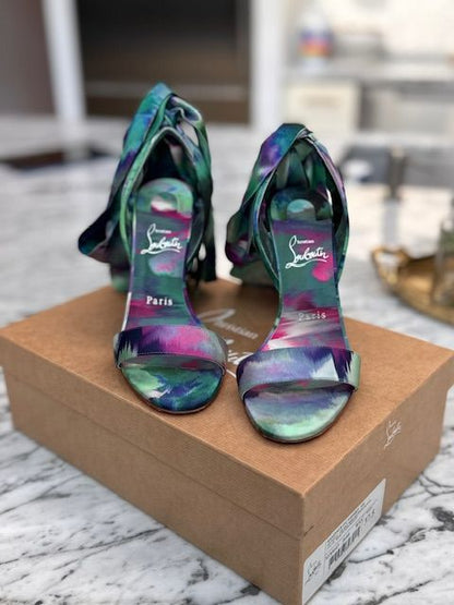 CHRISTIAN LOUBOUTIN DESIGNER HEELS, 37.5 (US 7/7.5)