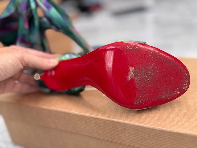 CHRISTIAN LOUBOUTIN DESIGNER HEELS, 37.5 (US 7/7.5)