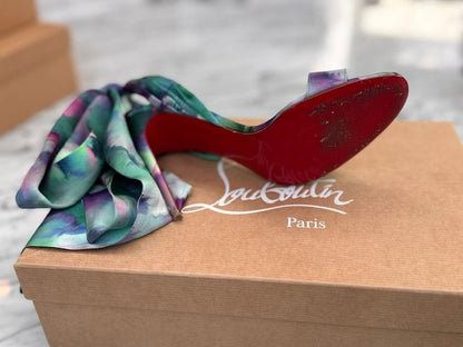 CHRISTIAN LOUBOUTIN DESIGNER HEELS, 37.5 (US 7/7.5)