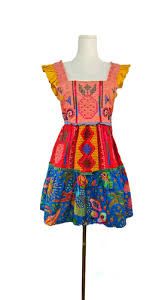 FARM RIO SHORT DRESS, SMALL