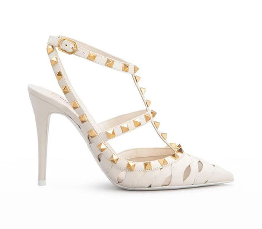 VALENTINO ROCKSTUD HEELS, 36/US 6